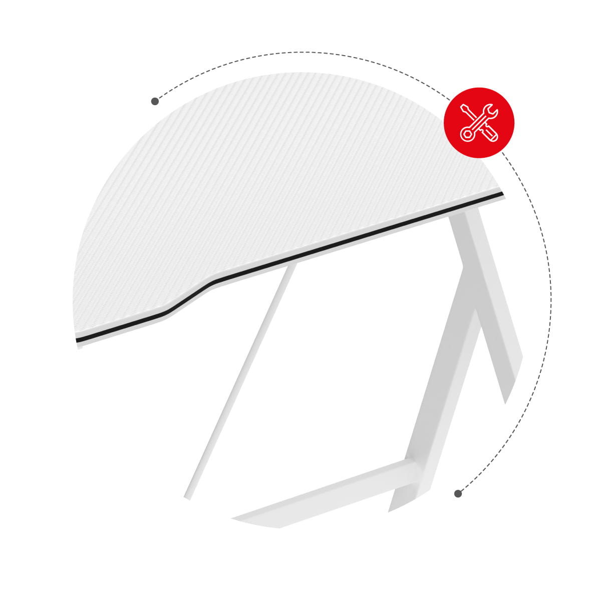 Huzaro Hero 1.4 White 100 cm Gaming Desk