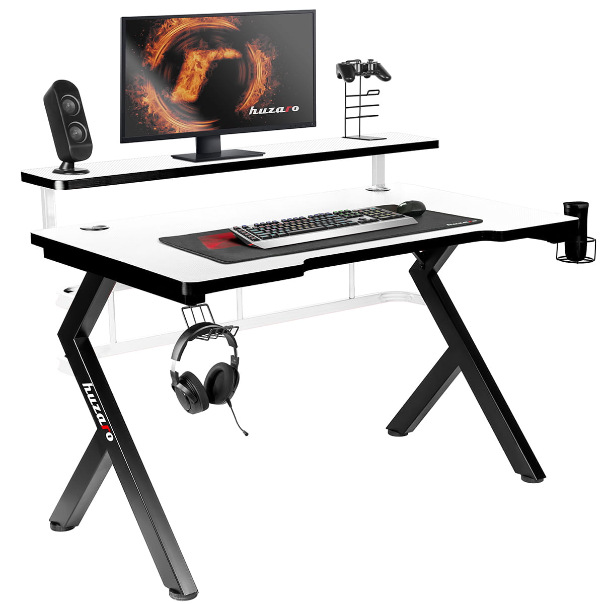 Huzaro Hero 5.0 White 120 cm Gaming Desk – OUTLET