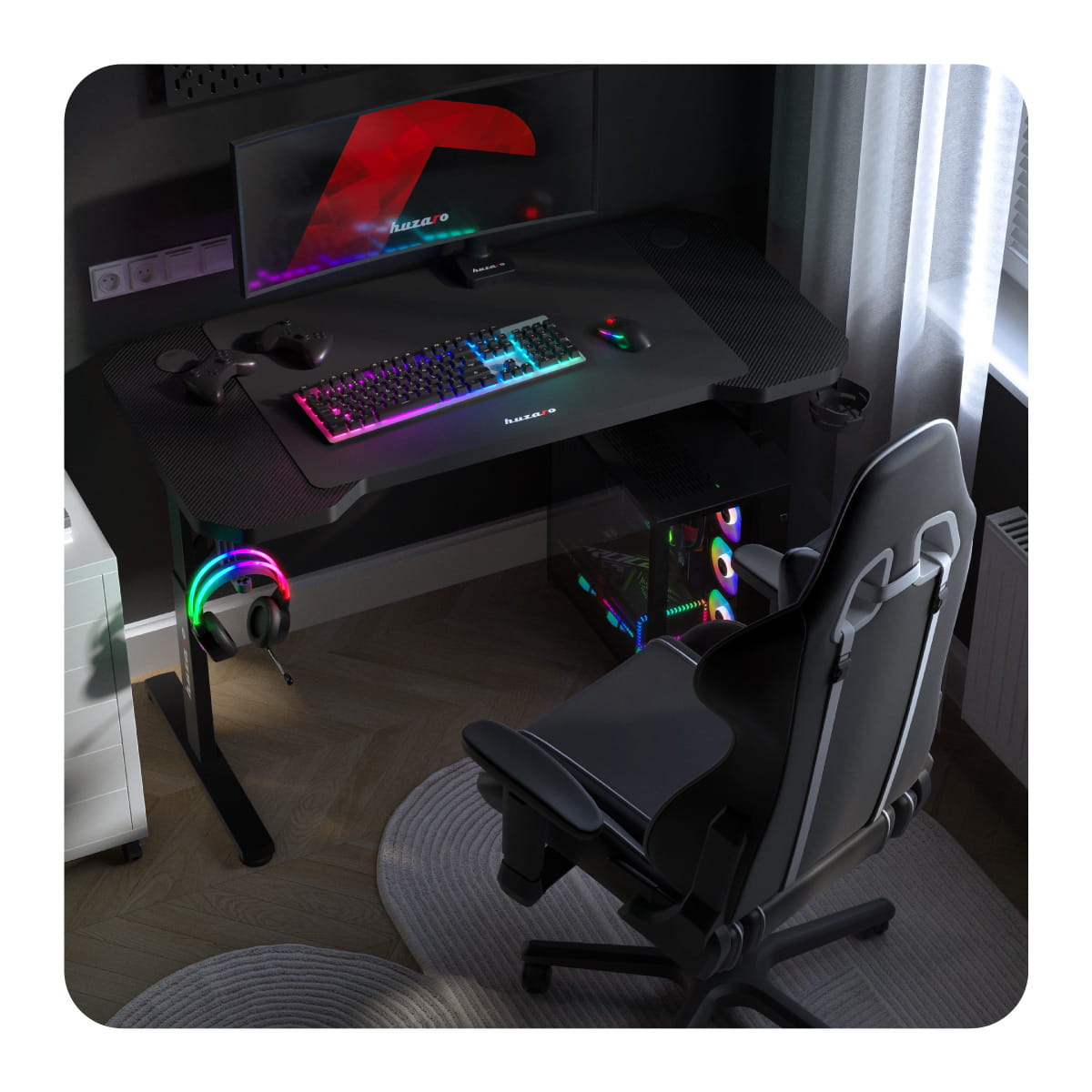 Huzaro Hero 2.6 Black 120 cm Gaming Desk