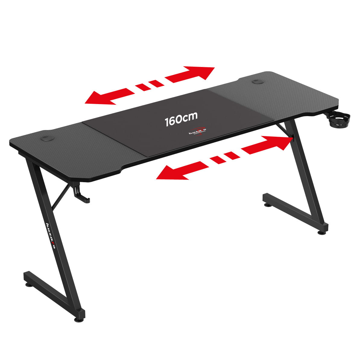 Huzaro Hero 4.8 Black 160 cm gaming desk
