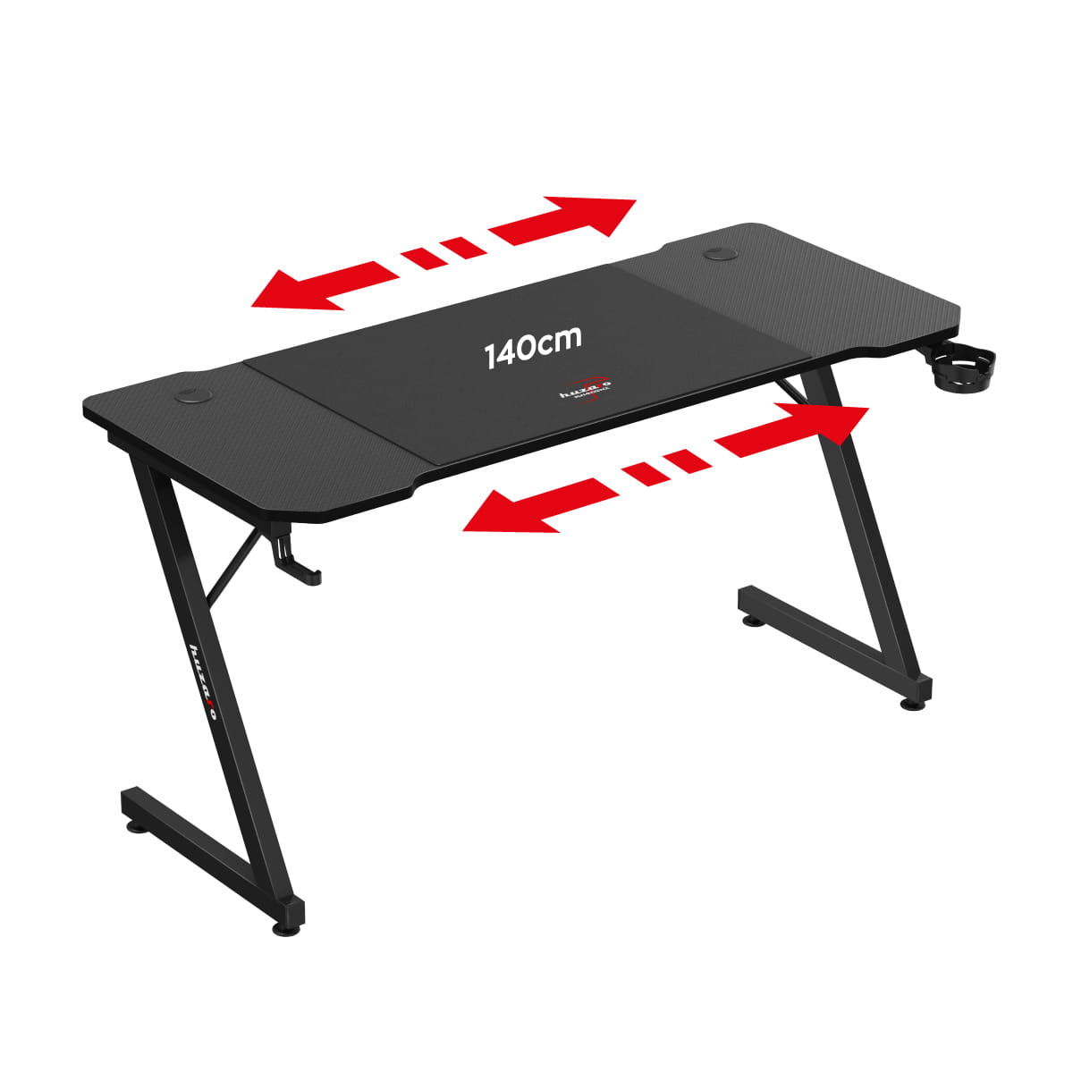 Huzaro Hero 3.3 Black 140 cm gaming desk
