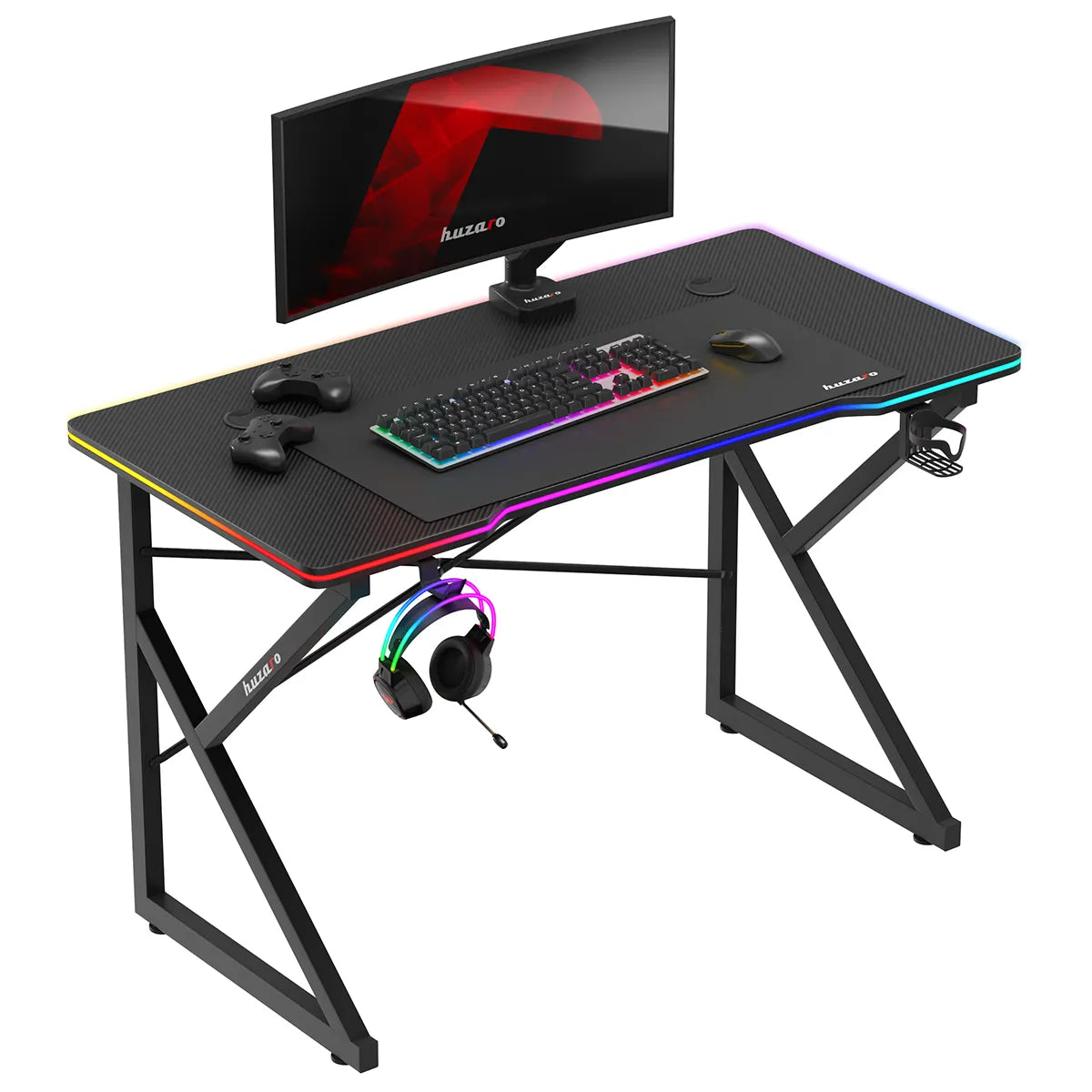Huzaro Hero 1.7 RGB Black 120 cm Gaming Desk