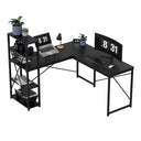 Mark Adler Leader 5.9 Black 145 cm corner desk with shelves
