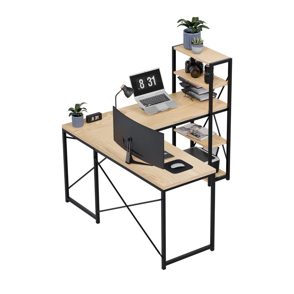 Mark Adler Leader 5.9 Craft 145 cm corner desk with shelves