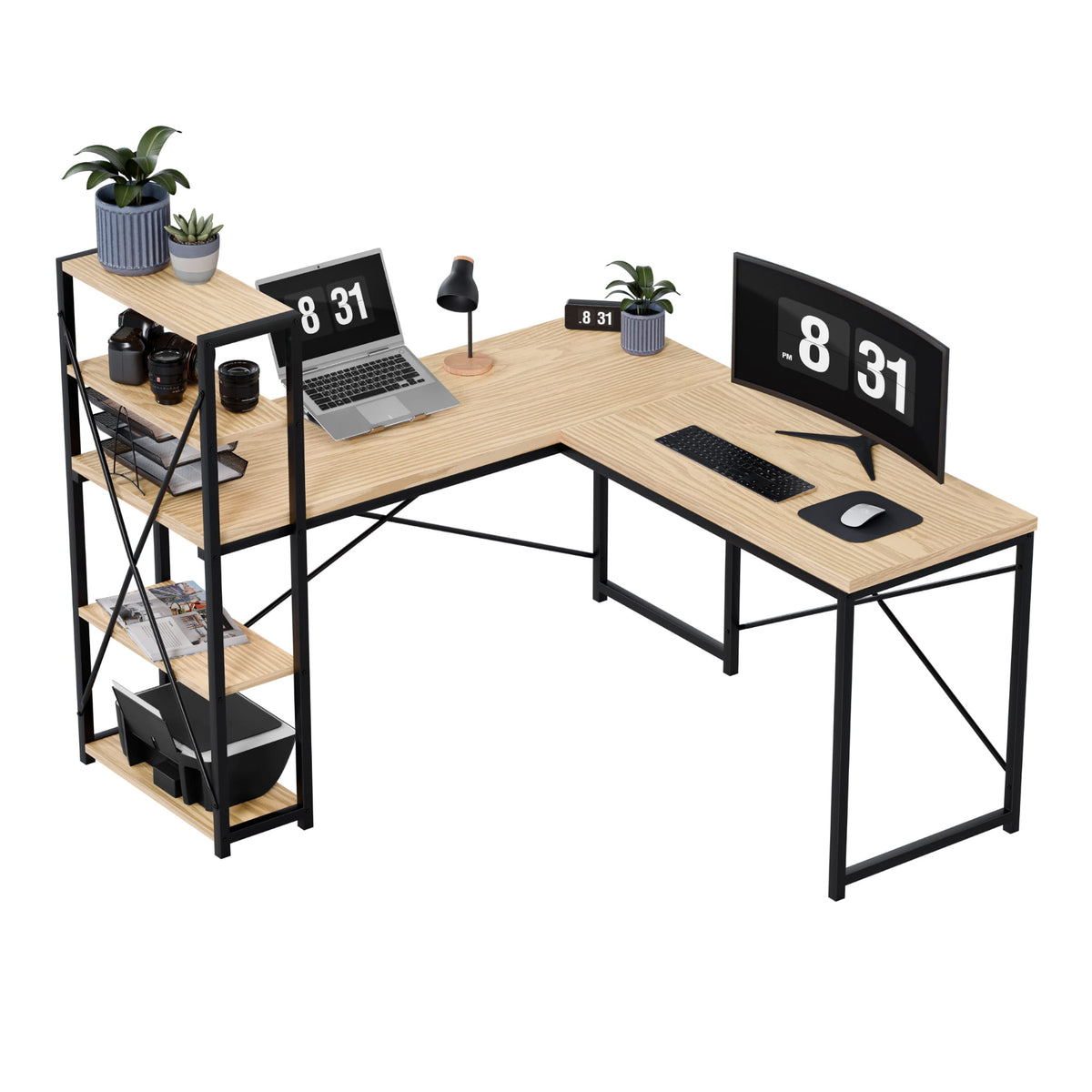 Mark Adler Leader 5.9 Craft 145 cm corner desk with shelves