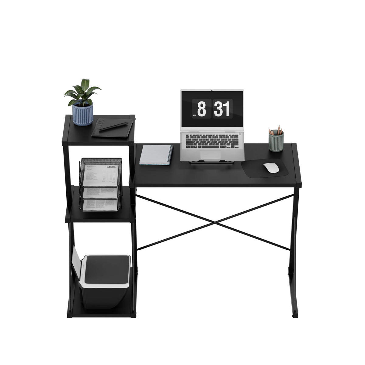 Mark Adler Leader 3.5 Black 116 cm desk with shelves