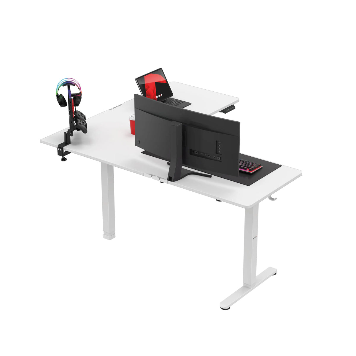 Huzaro Hero 9.5 White 160 cm electric corner desk
