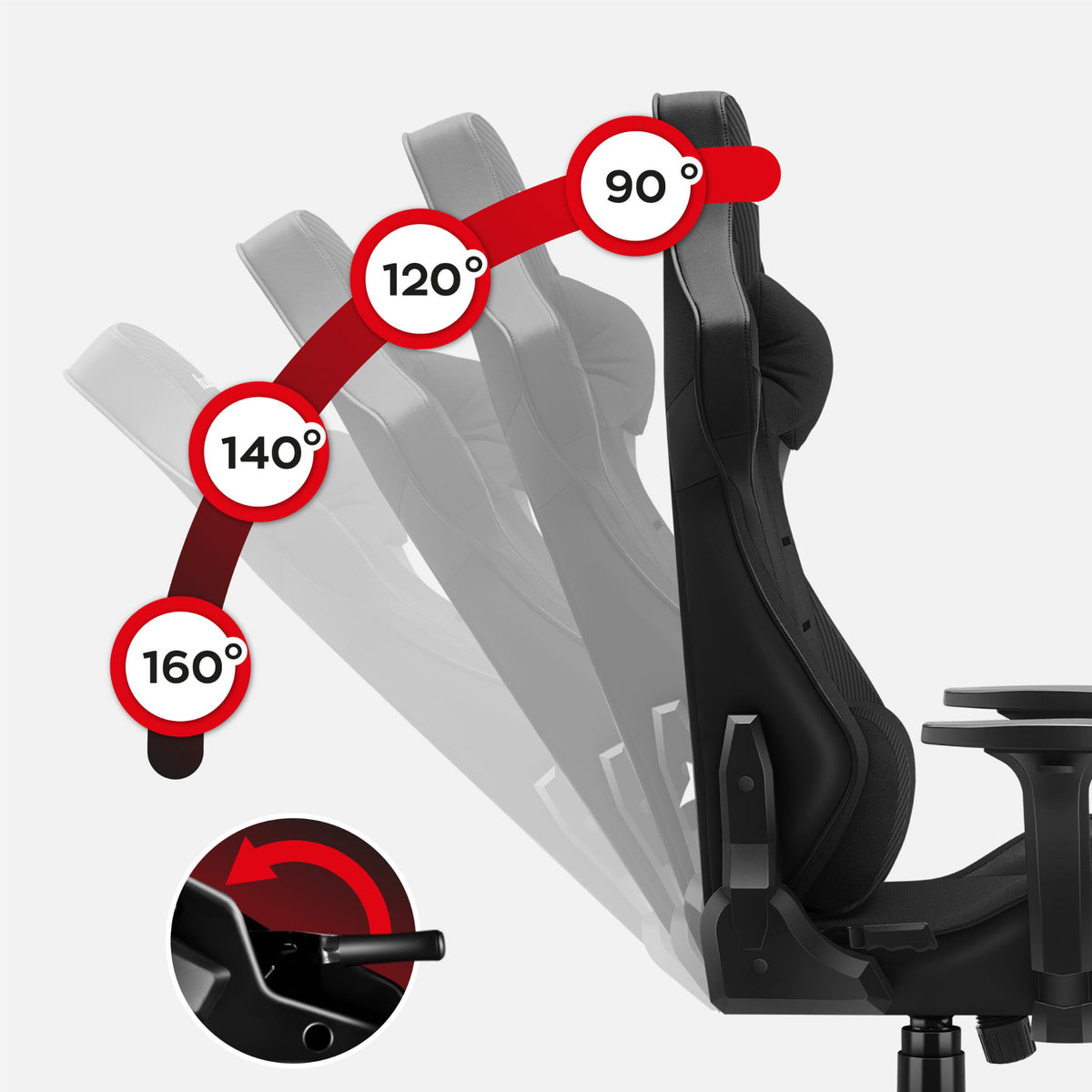 HUZARO FORCE 7.6 Black Gaming Chair