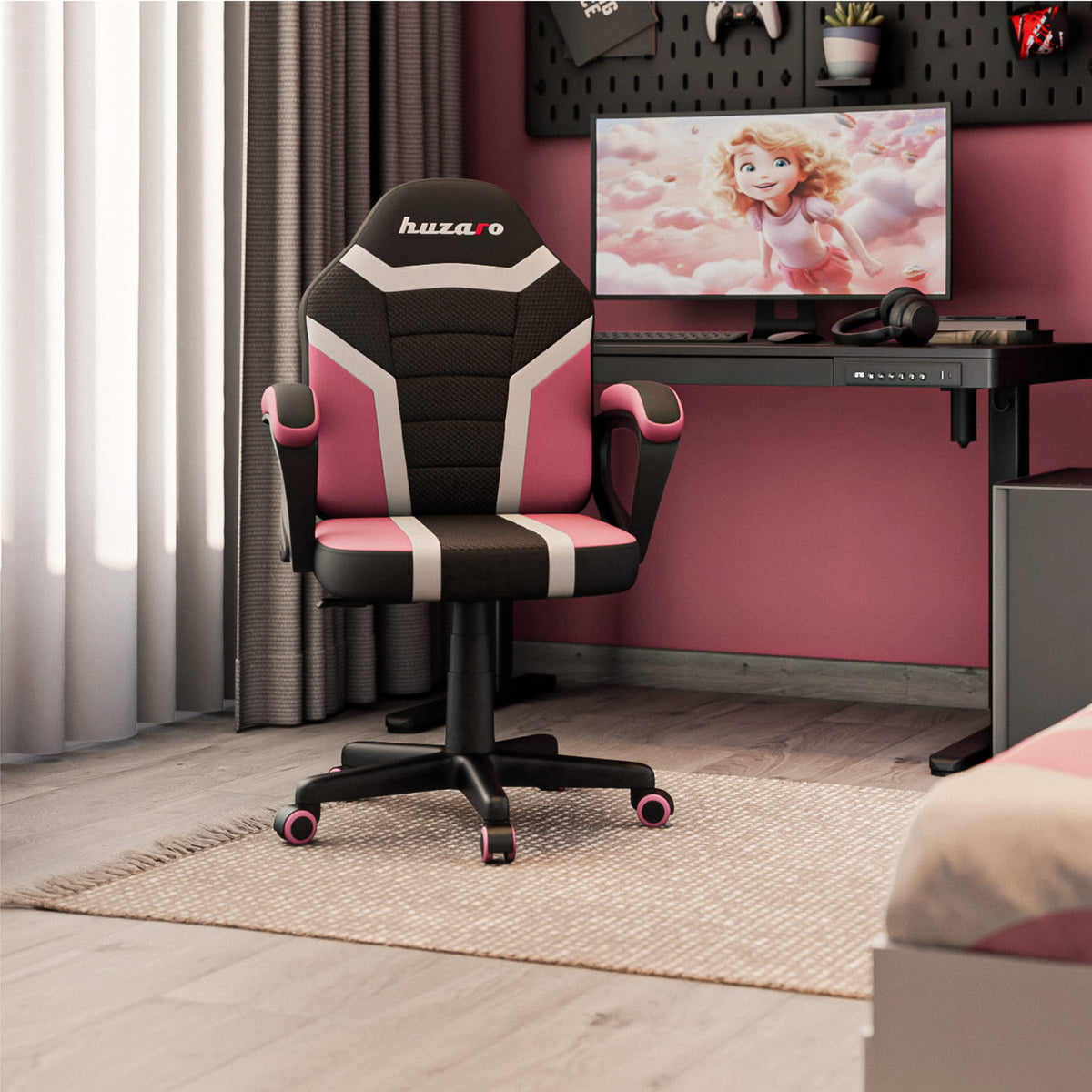 HUZARO RANGER 1.0 Pink Mesh Children's Gaming Chair