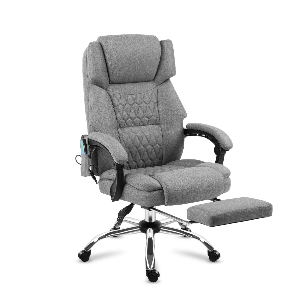 Mark Adler Boss 6.0 Grey office chair with massage function and footrest