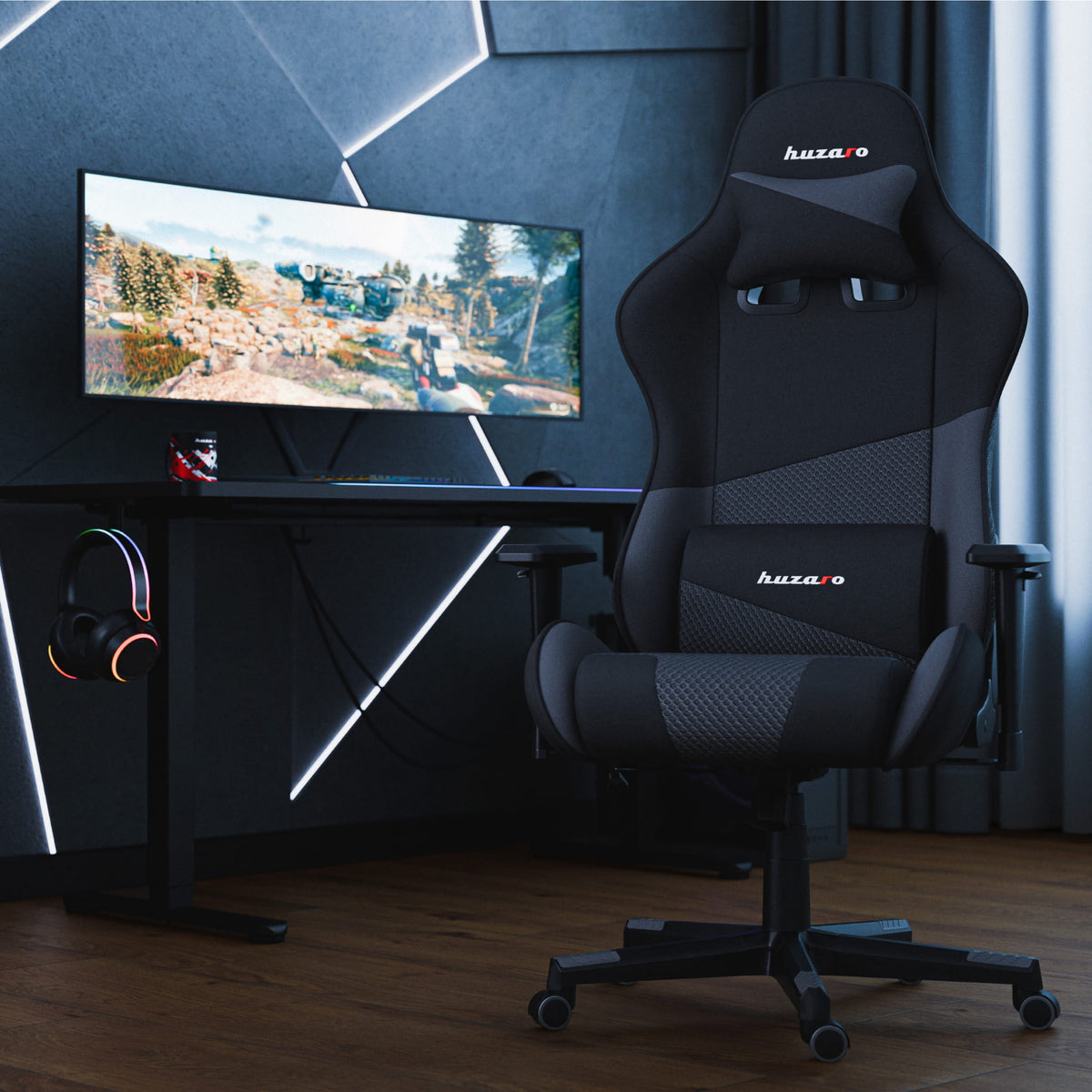 HUZARO FORCE 6.2 Gaming Chair – Grey Mesh