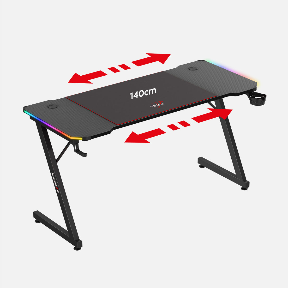 Huzaro Hero 3.3 Black 140 cm gaming desk