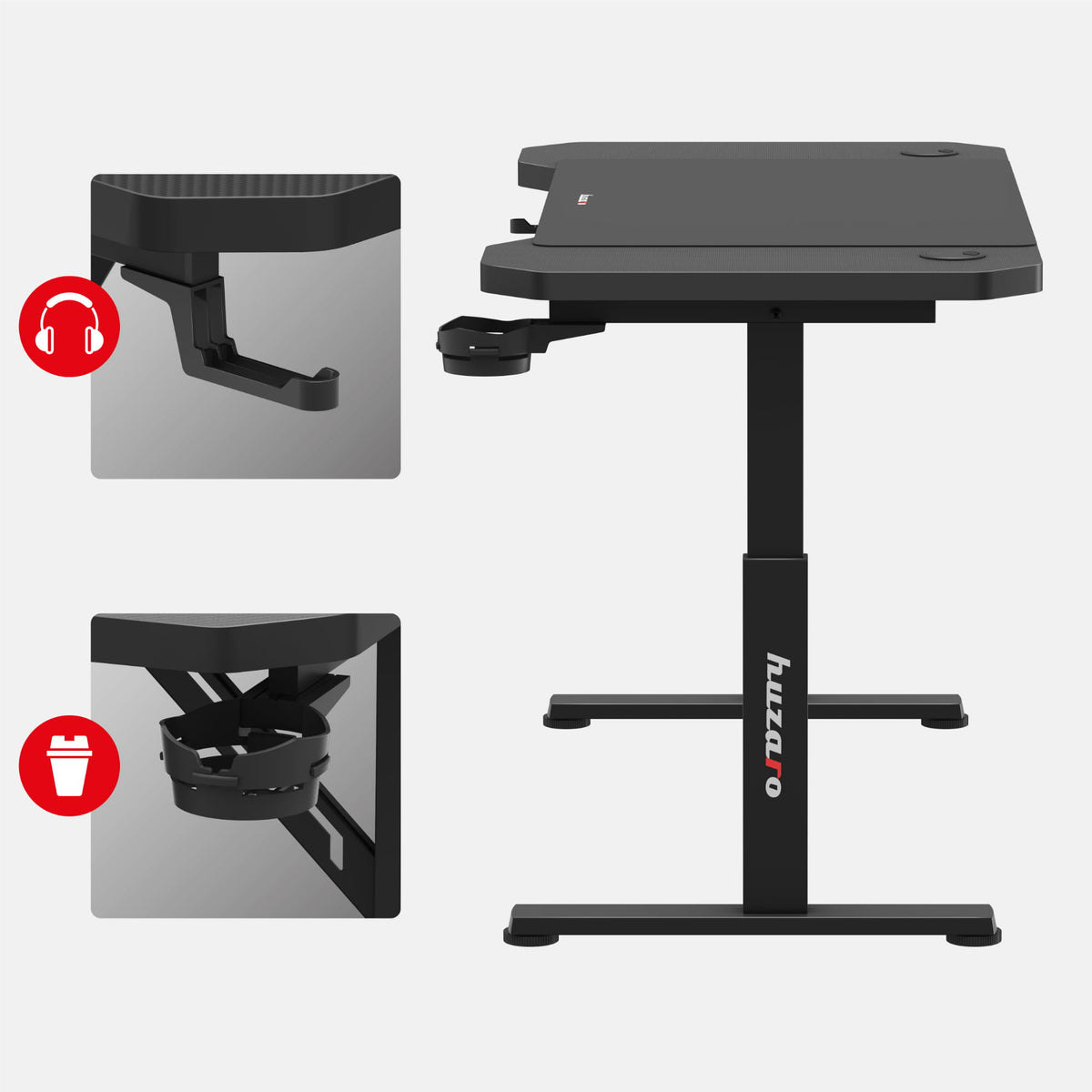 Huzaro Hero 2.6 Black 120 cm Gaming Desk