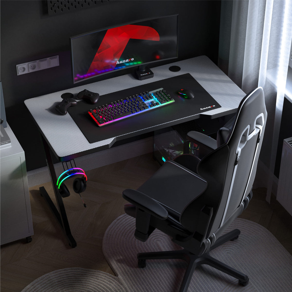 Huzaro Hero 2.5 White 120 cm Gaming Desk