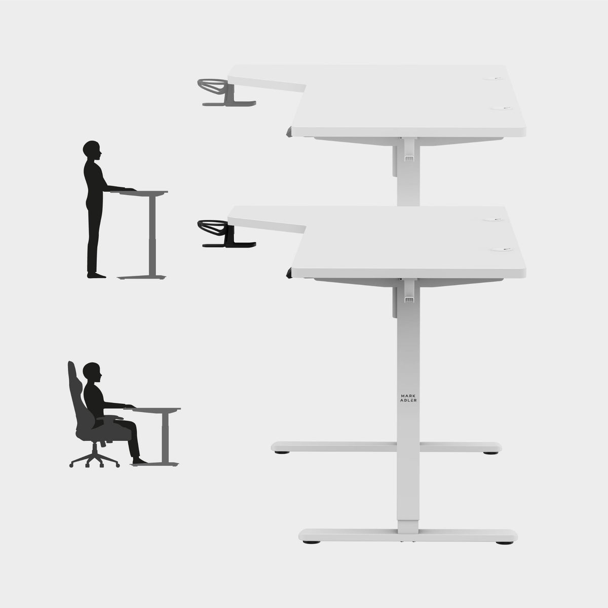 Mark Adler Leader 9.1 White 145 cm electric desk