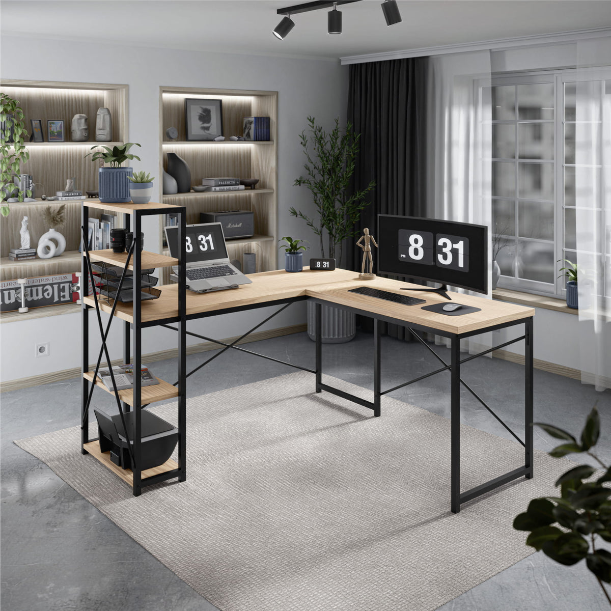 Mark Adler Leader 5.9 Craft 145 cm corner desk with shelves