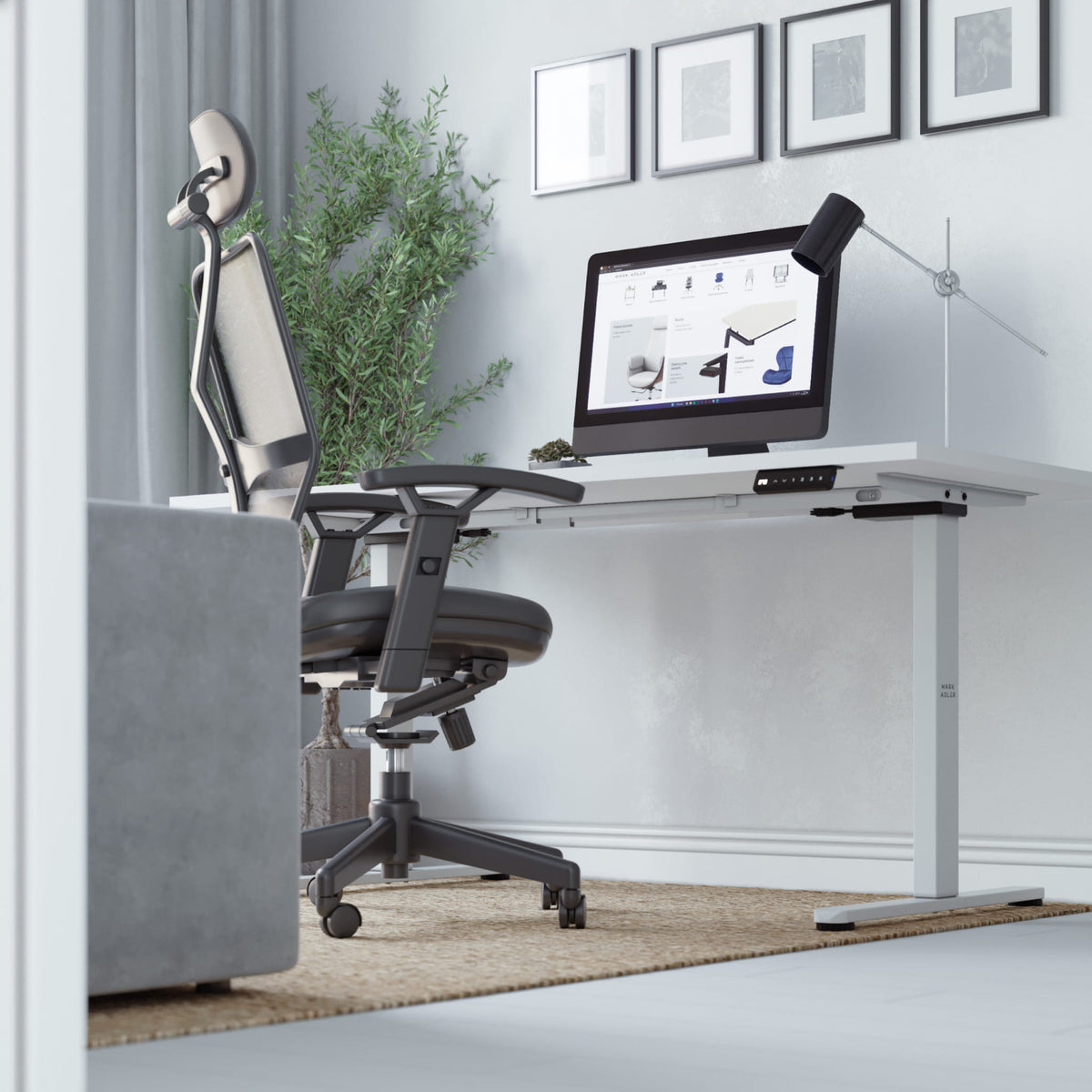 Mark Adler Xeno 4.5 White dual-motor electric desk frame