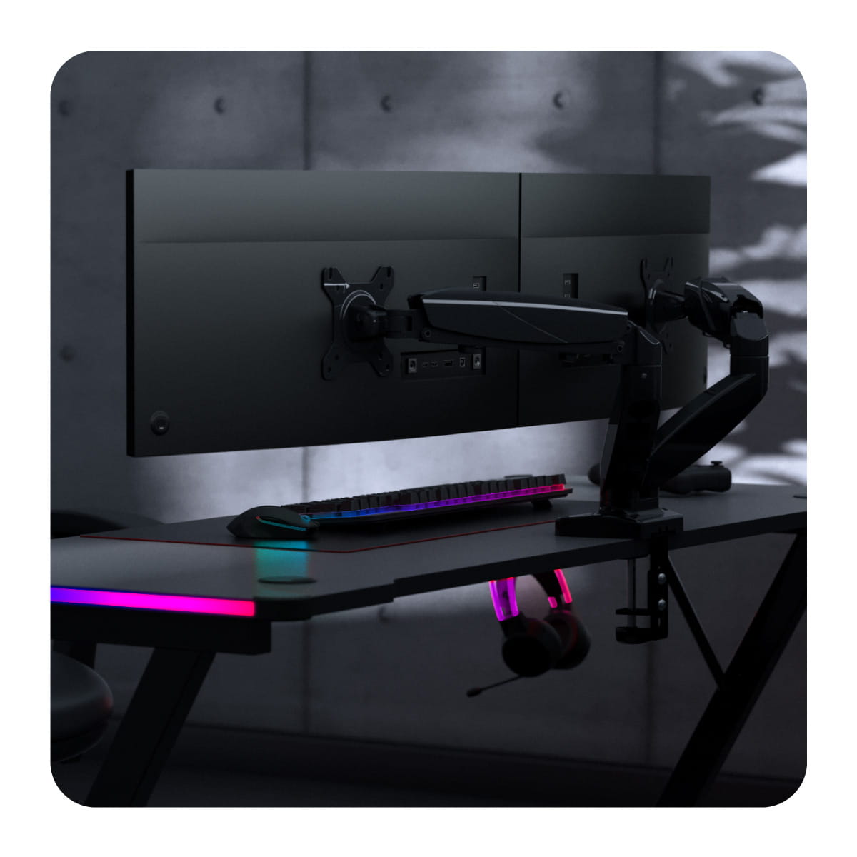 Huzaro Motion 2.2 swivel mount for two monitors