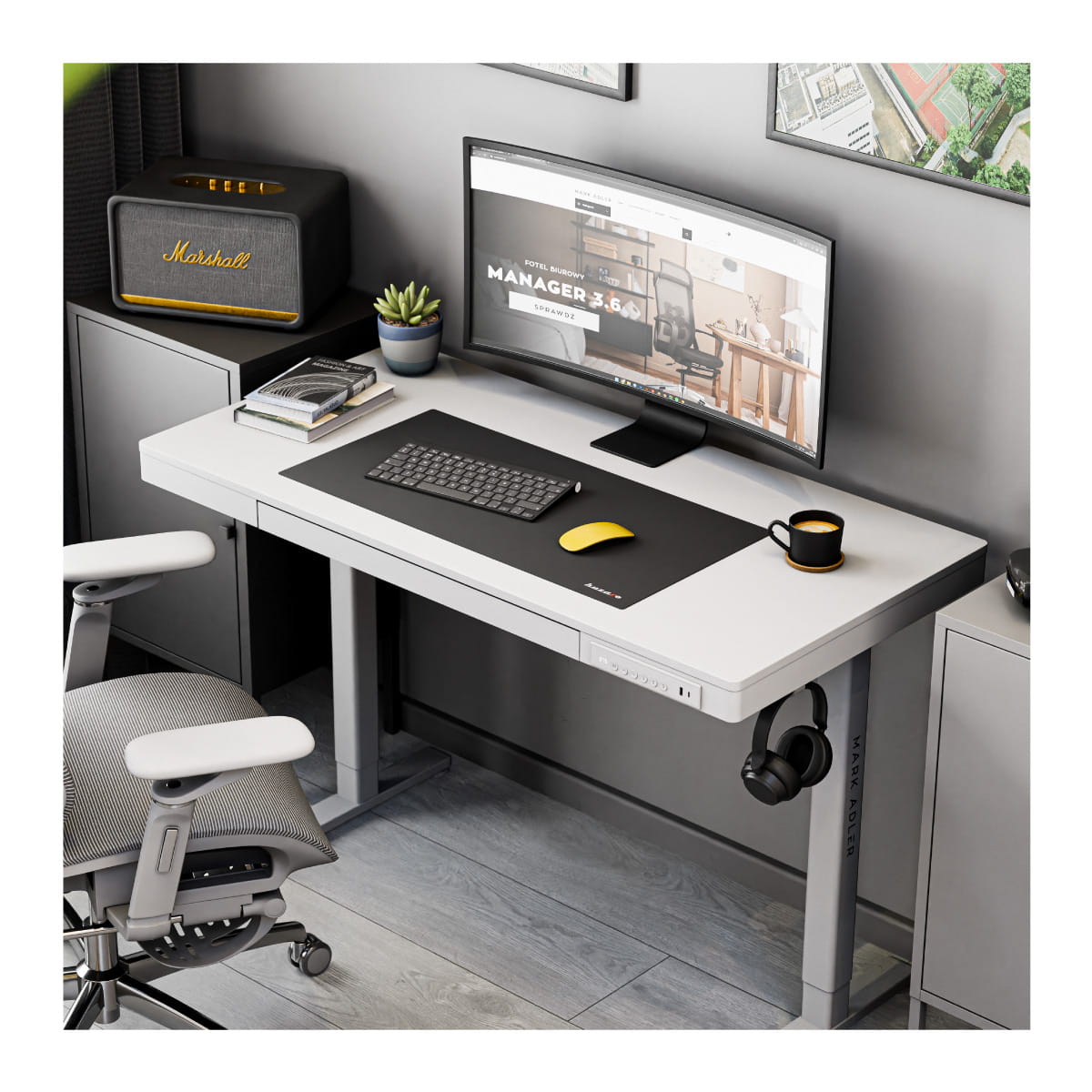 Mark Adler Leader 8.2 White 120 cm Electric Desk – OUTLET