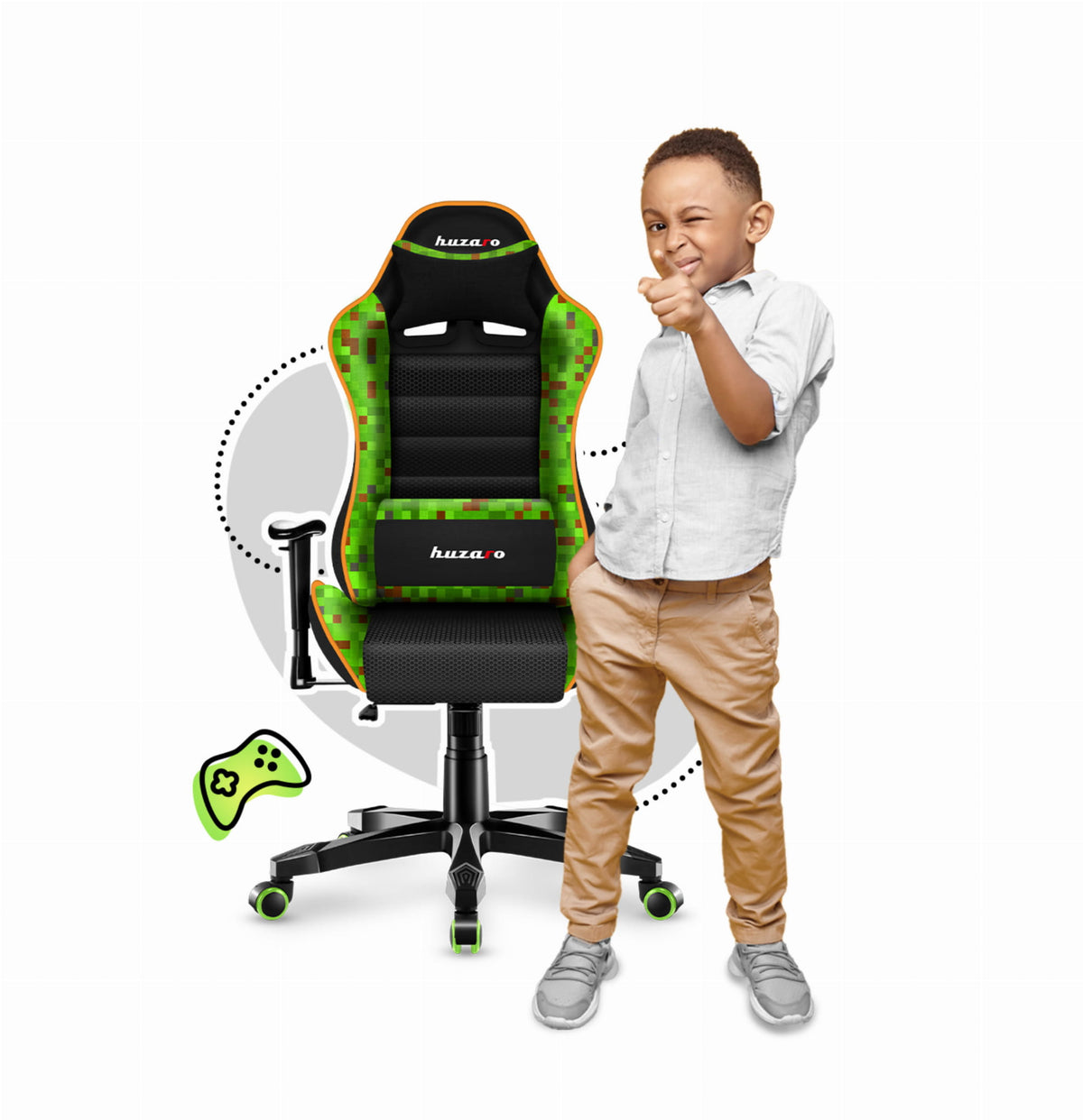 HUZARO RANGER 6.0 Pixel Mesh Children’s Gaming Chair