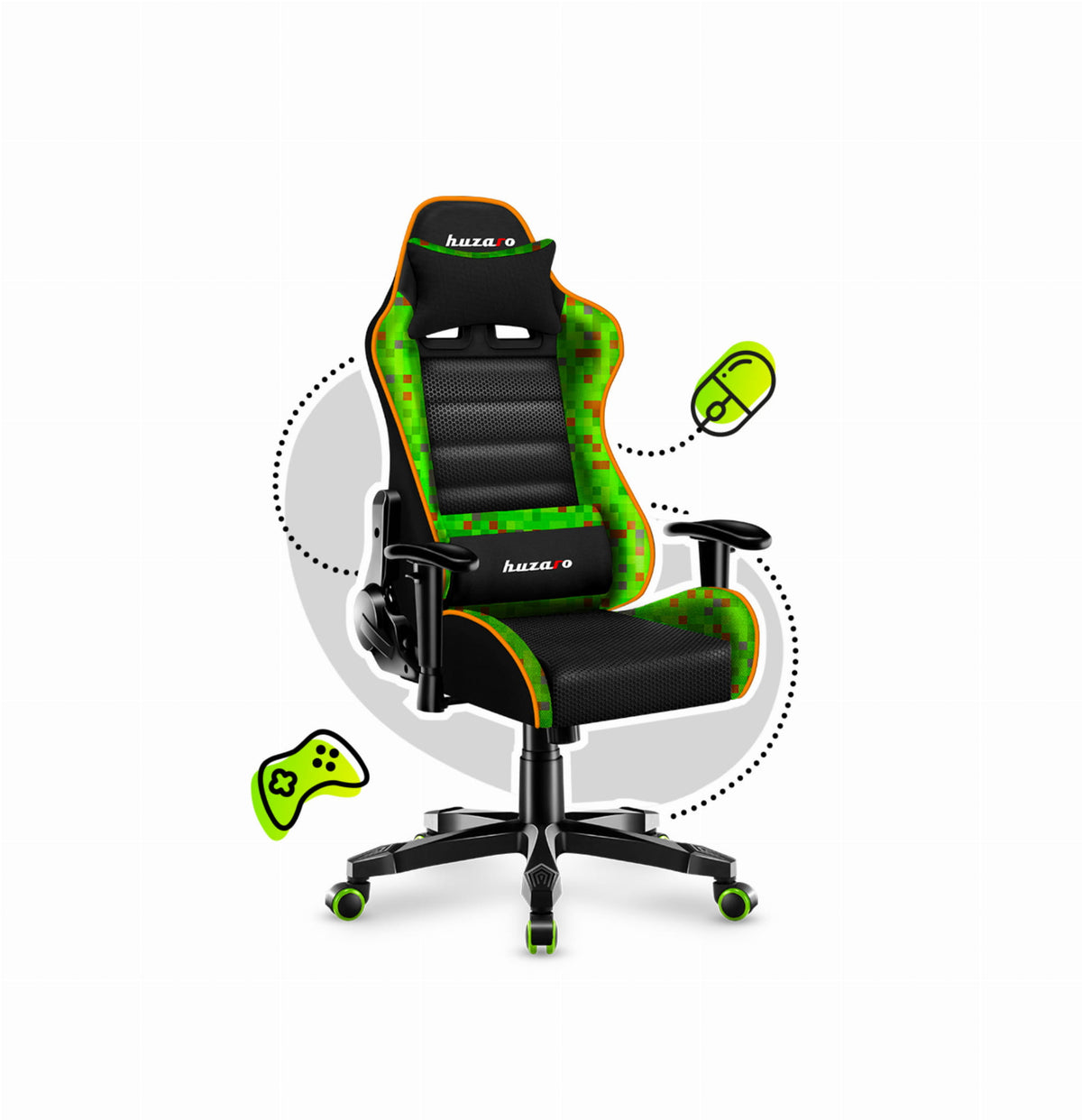 HUZARO RANGER 6.0 Pixel Mesh Children’s Gaming Chair