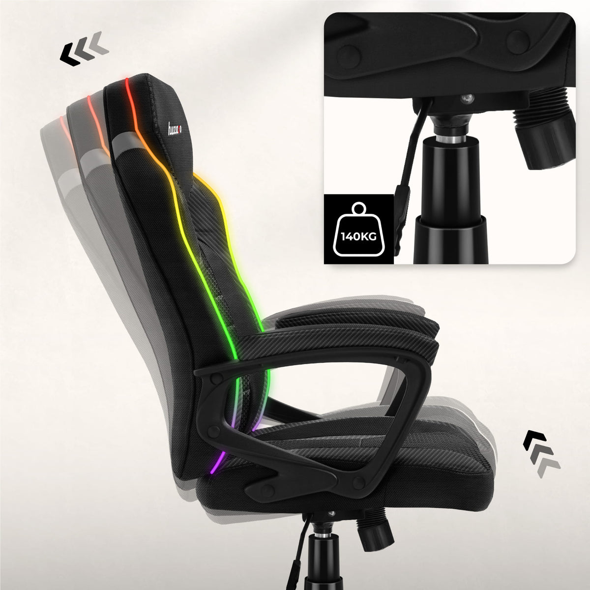Huzaro Force 2.5 RGB Carbon Mesh Gaming Chair