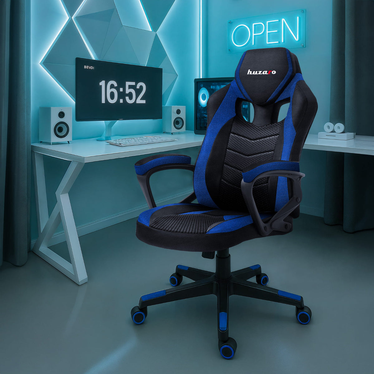 HUZARO FORCE 2.5 Blue Mesh Gaming Chair