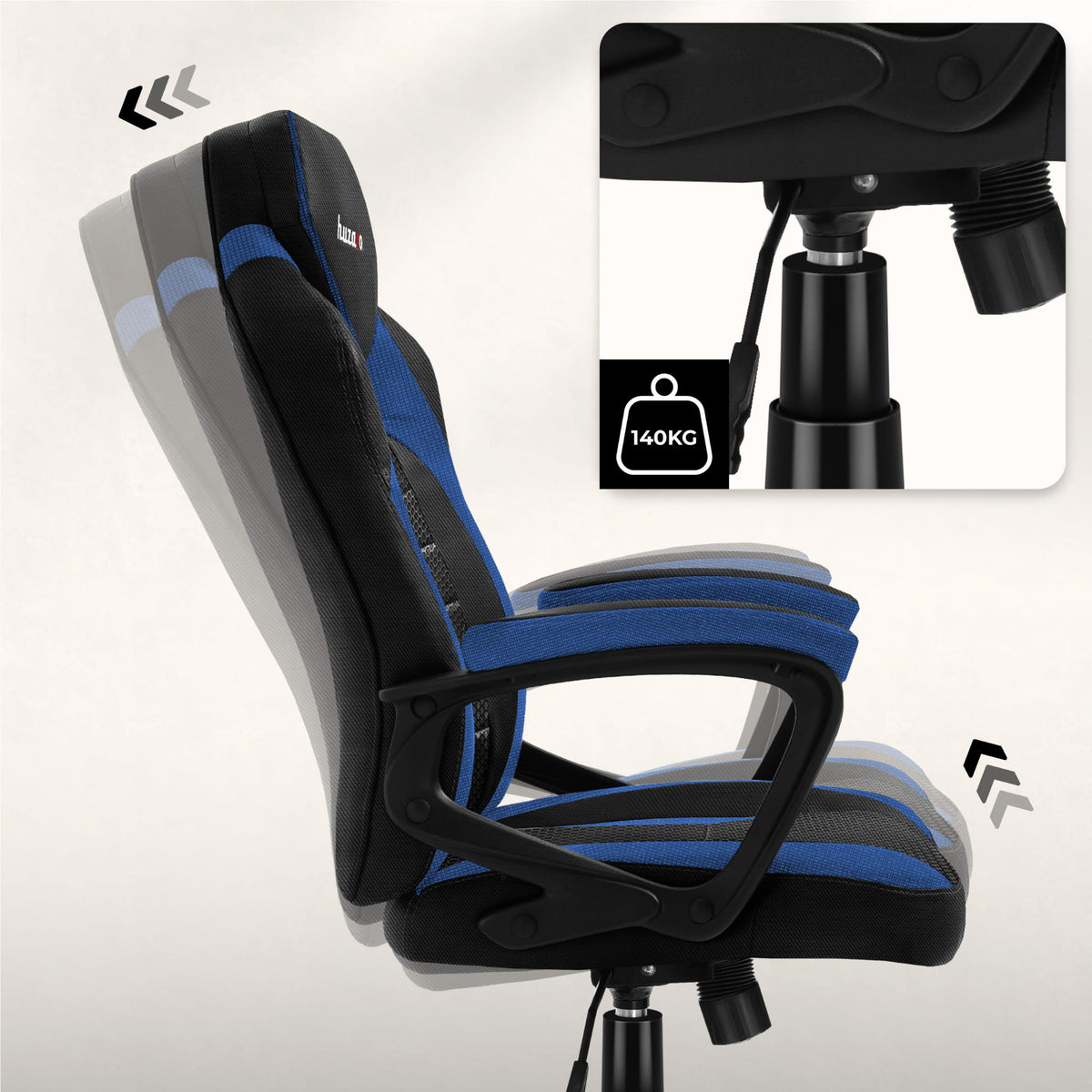 HUZARO FORCE 2.5 Blue Mesh Gaming Chair