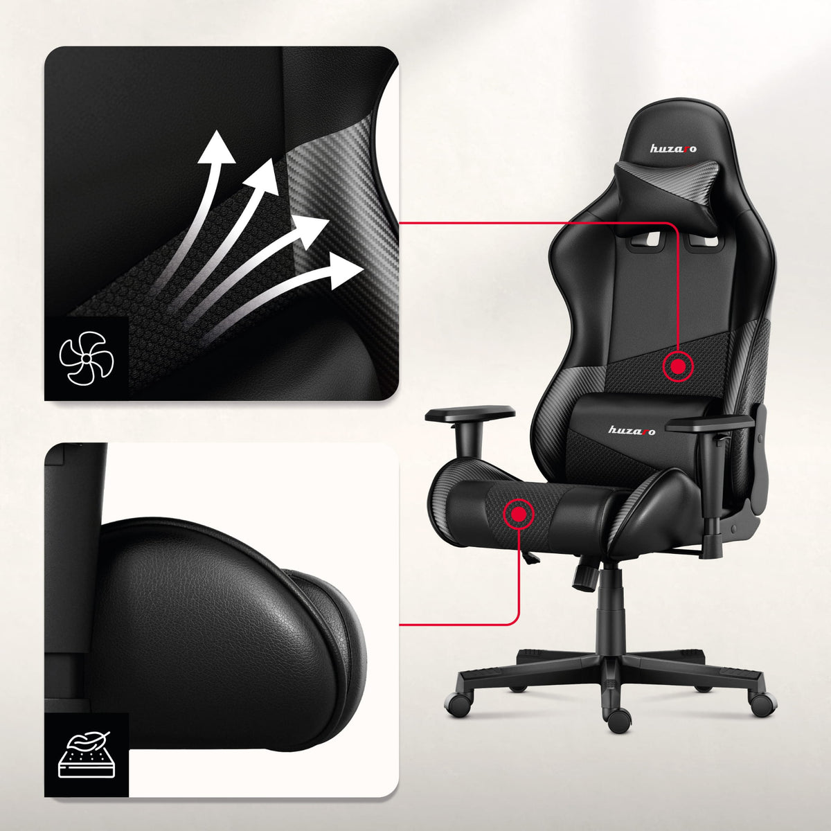 HUZARO FORCE 6.2 Carbon Gaming Chair