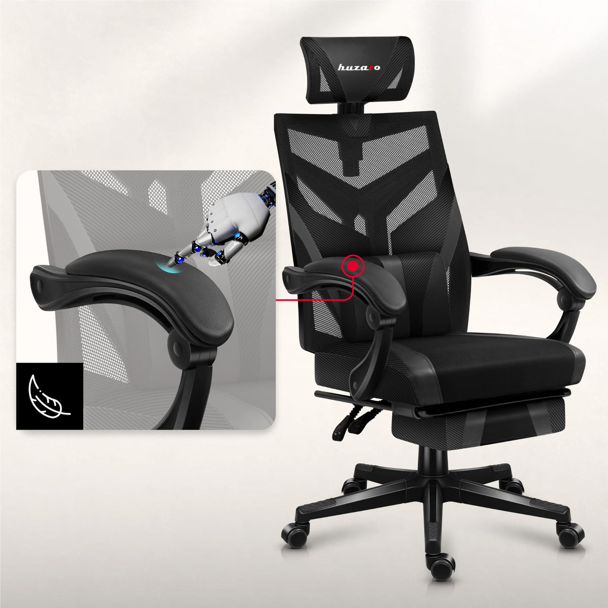 HUZARO COMBAT 5.0 Black Gaming Chair