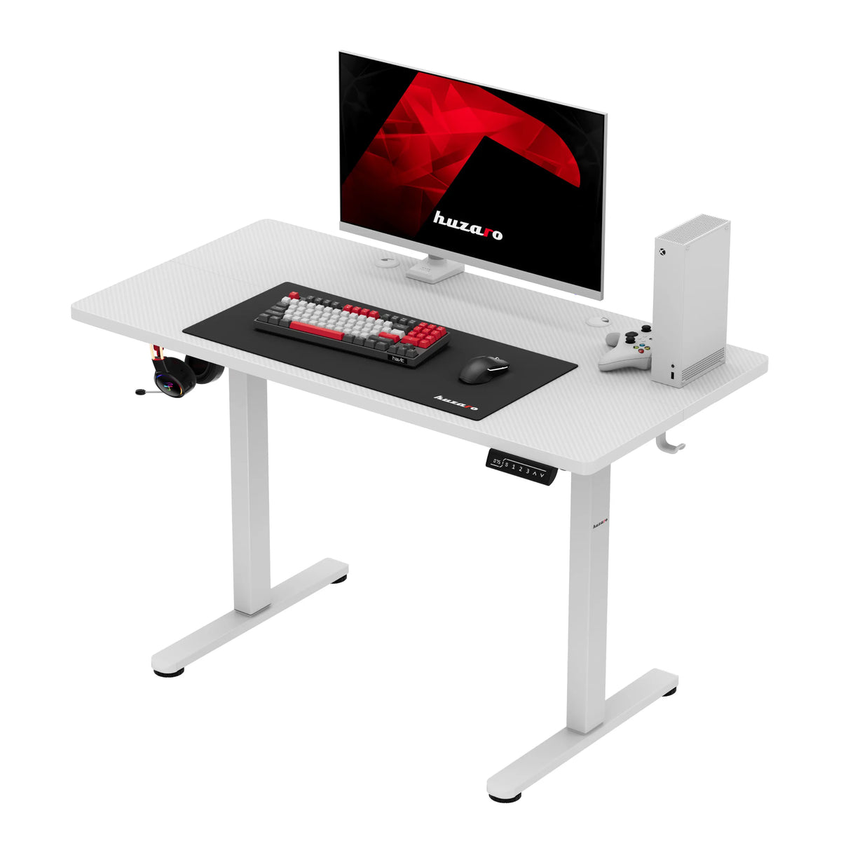 Huzaro Hero 8.1 White 120 cm Electric Gaming Desk