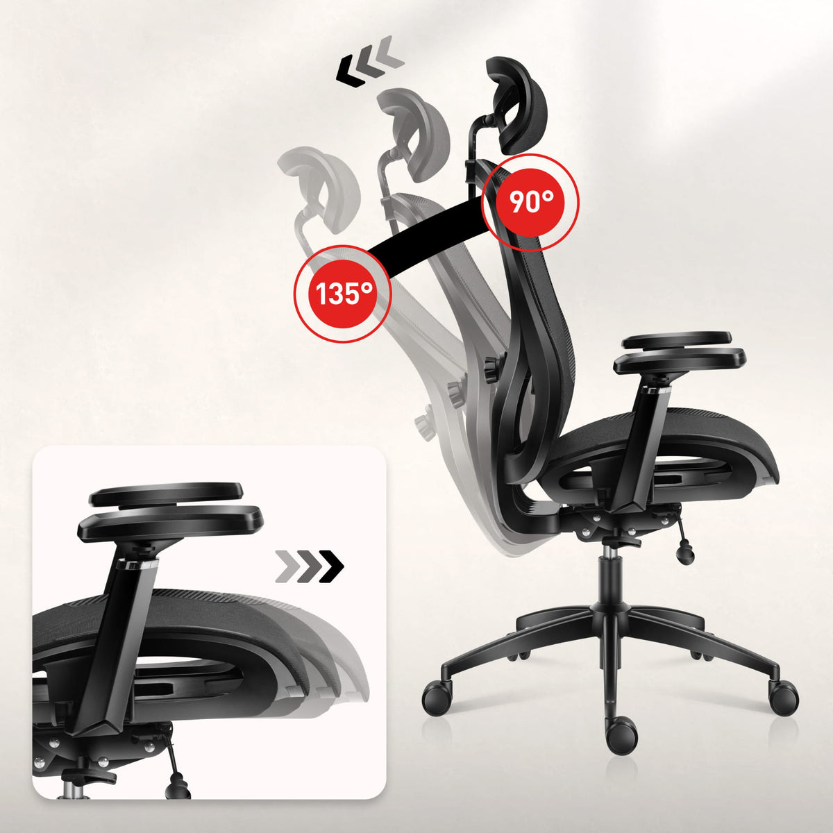 Huzaro Combat 7.3 Black Mesh gaming chair