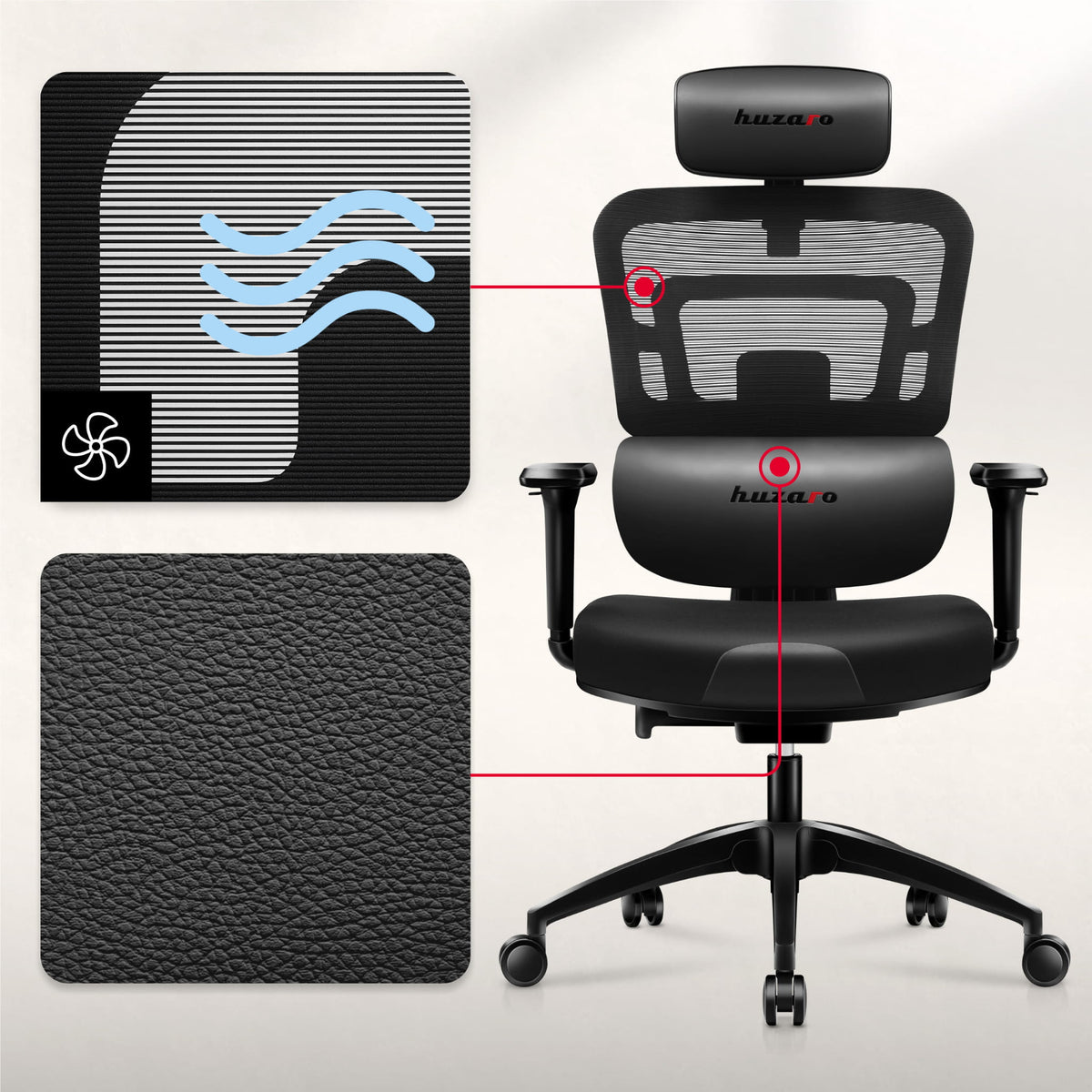 Huzaro Combat 7.0 Black Gaming Chair