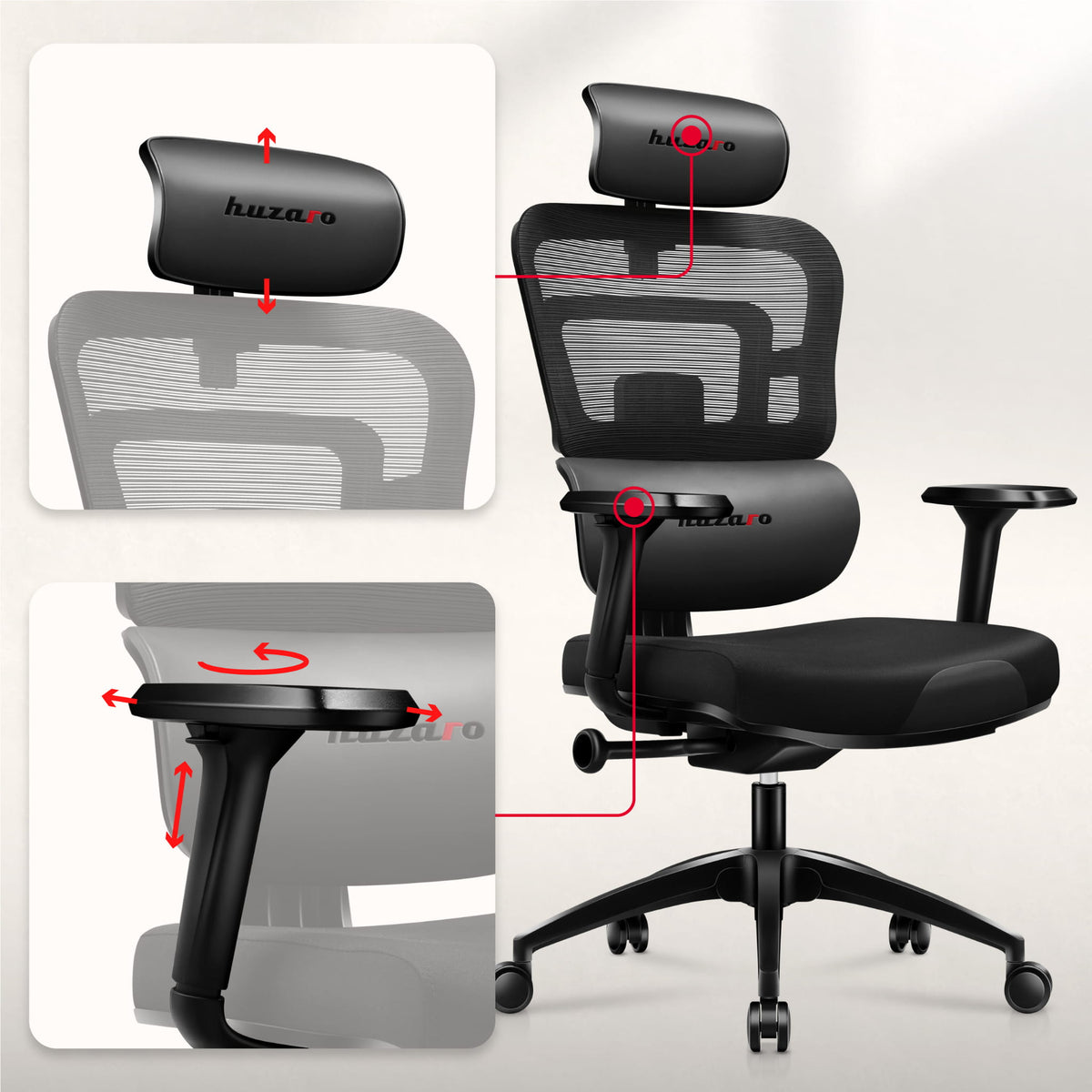 Huzaro Combat 7.0 Black Gaming Chair