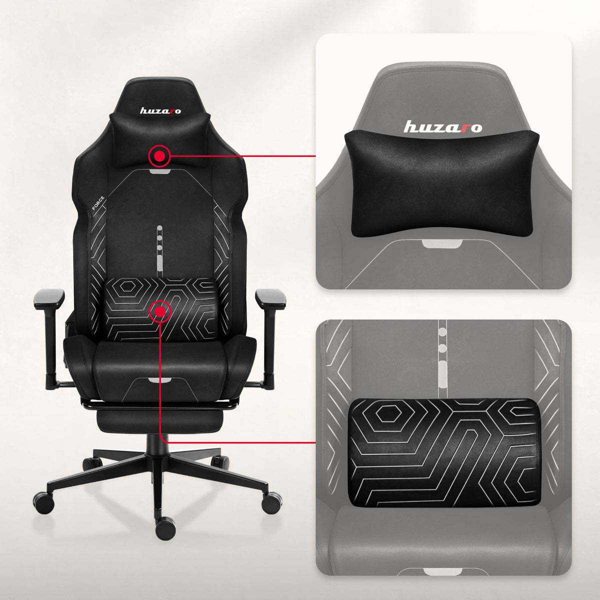 HUZARO FORCE 8.1 Black Gaming Chair