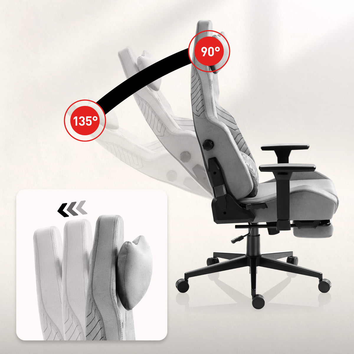 HUZARO FORCE 8.1 Grey Gaming Chair