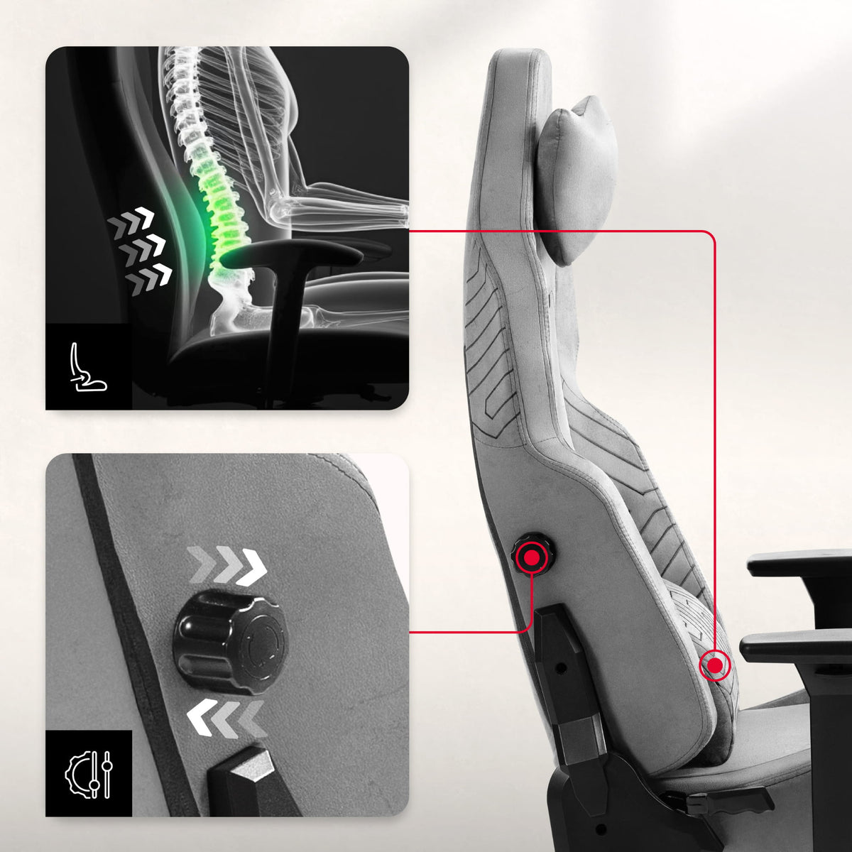 HUZARO FORCE 8.1 Grey Gaming Chair