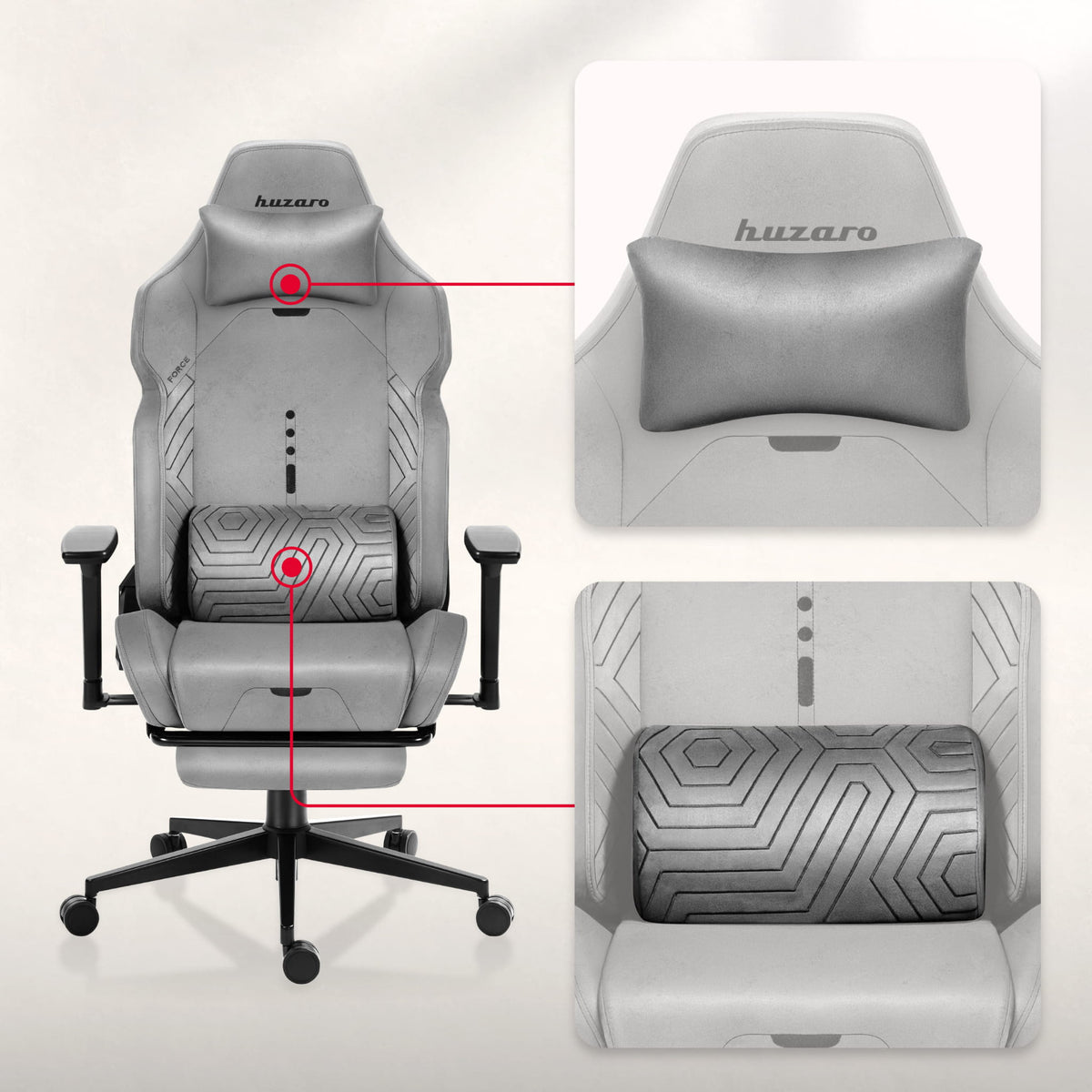 HUZARO FORCE 8.1 Grey Gaming Chair