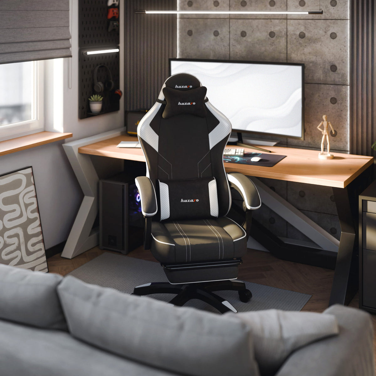 Huzaro Force 3.7 White Carbon Gaming Chair