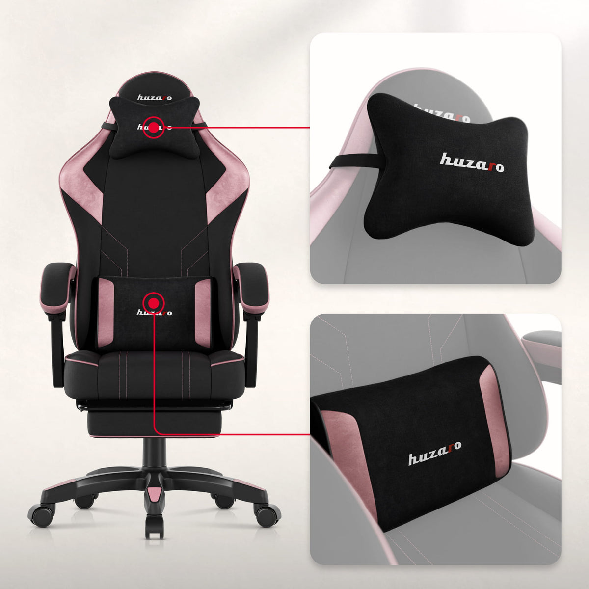 Huzaro Force 3.7 Pink gaming chair