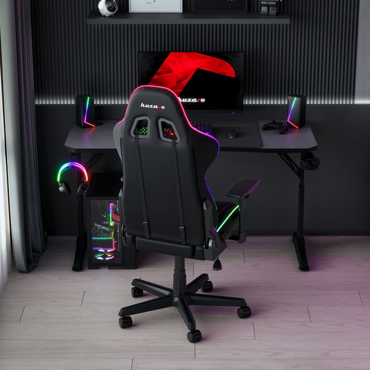 Huzaro Hero 3.6 Black 140 cm gaming desk