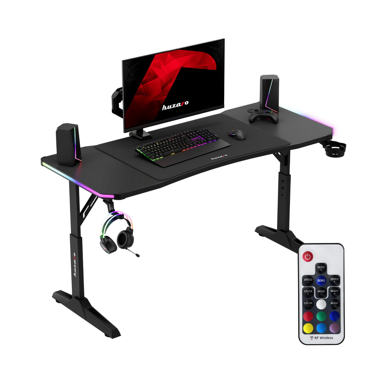 Huzaro Hero 3.6 RGB LED Black 140 cm gaming desk