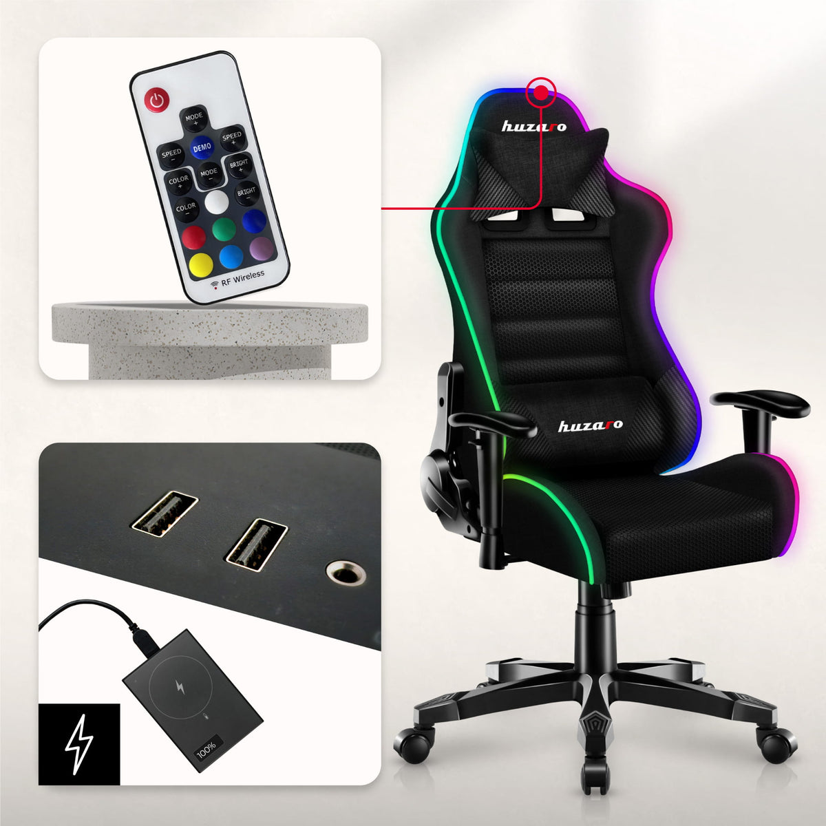HUZARO RANGER 6.0 RGB Mesh Children’s Gaming Chair