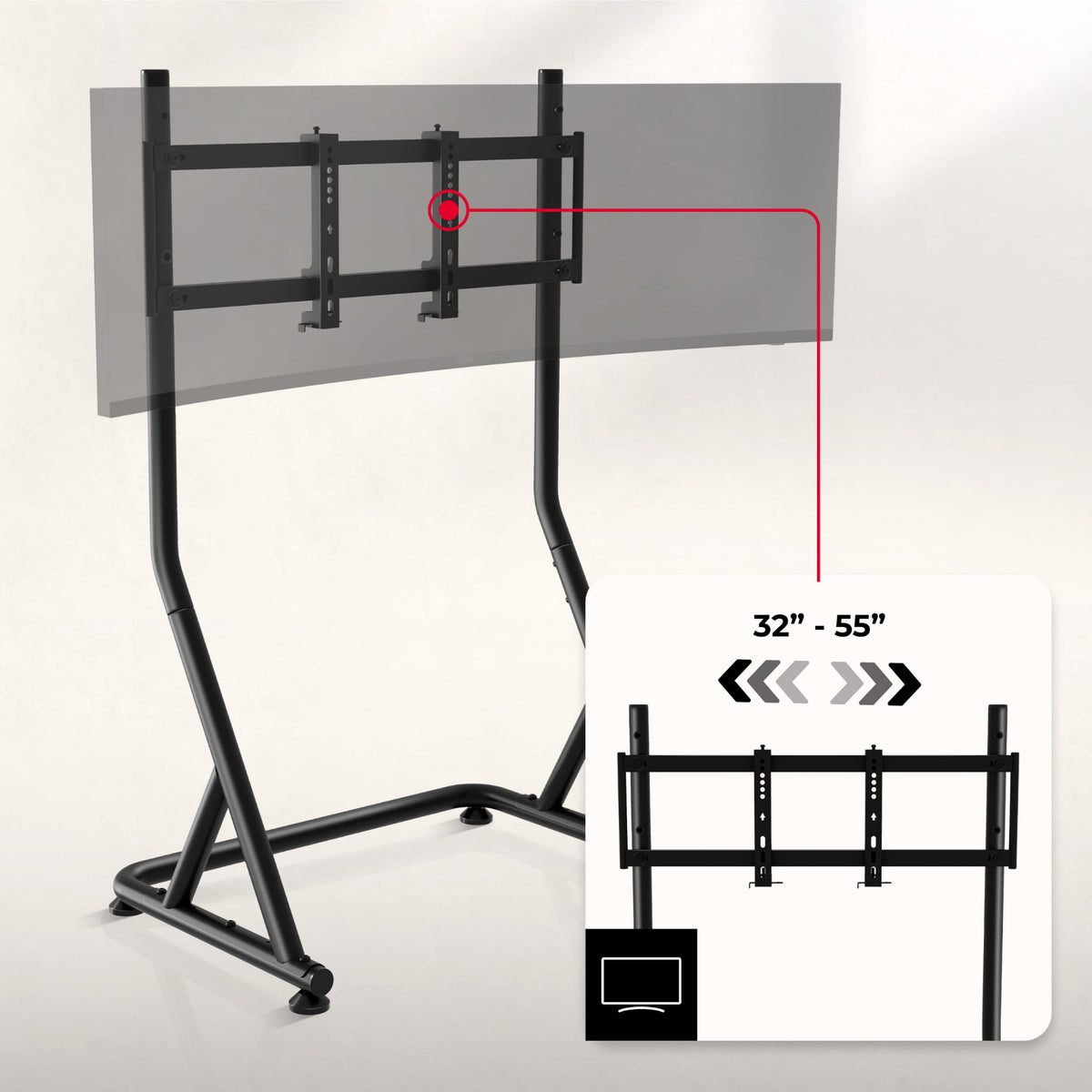 Huzaro Speed 9.1 sim racing TV stand