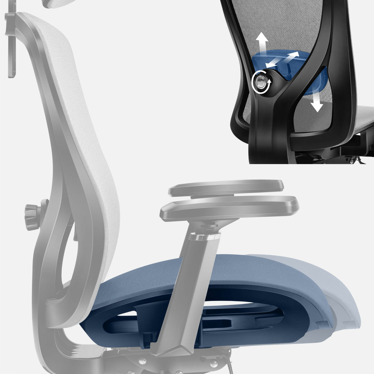 Mark Adler Expert 5.3 Grey Mesh Ergonomic Chair