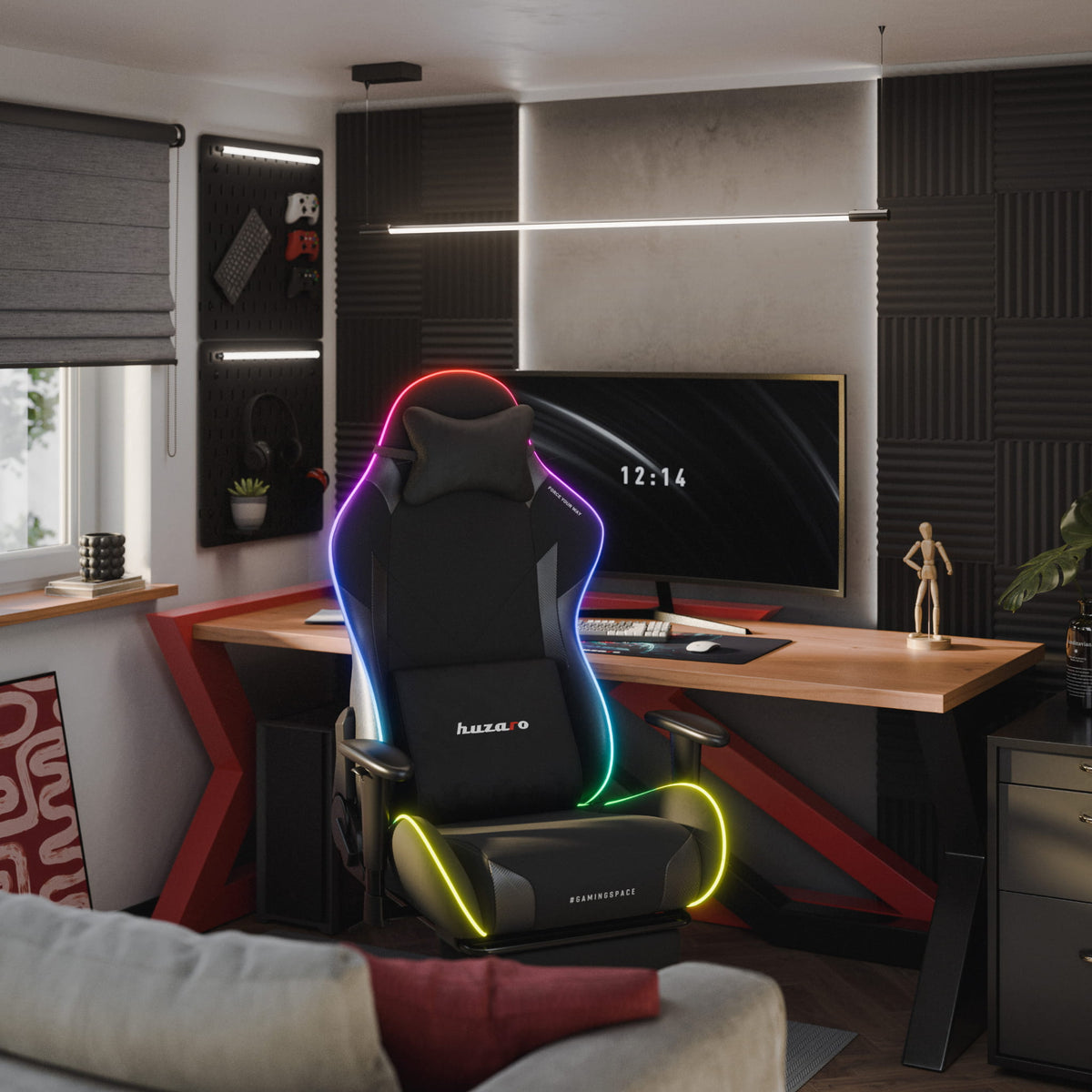 Huzaro Force 5.7 Black RGB LED Gaming Chair