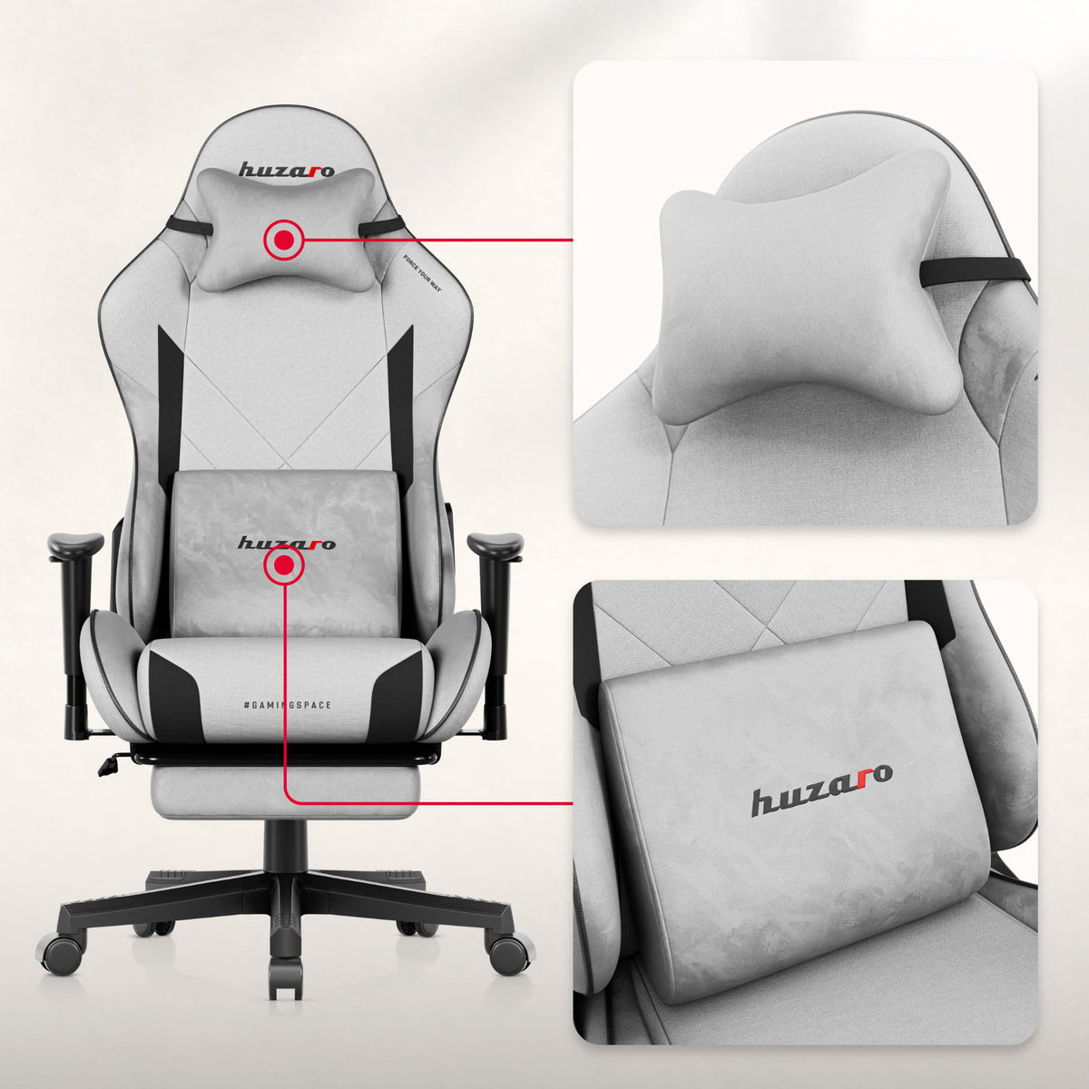 Huzaro Force 5.7 Grey gaming chair
