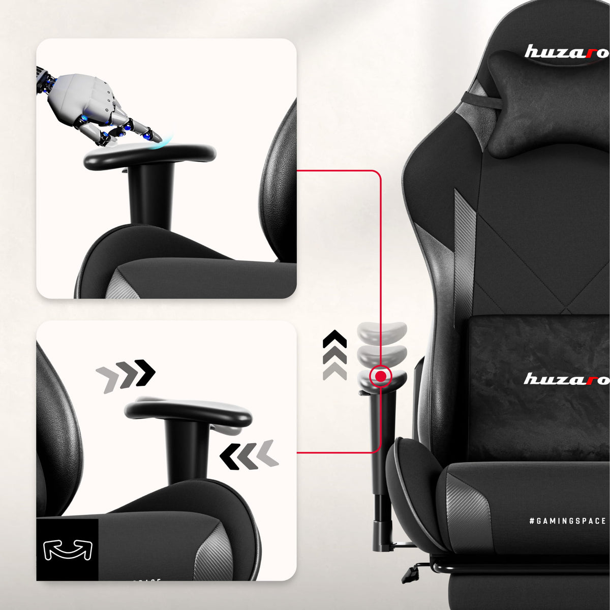 Huzaro Force 5.7 Black gaming chair