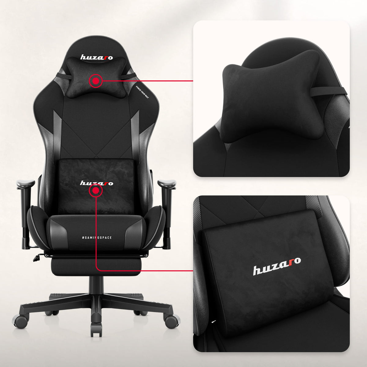 Huzaro Force 5.7 Black gaming chair