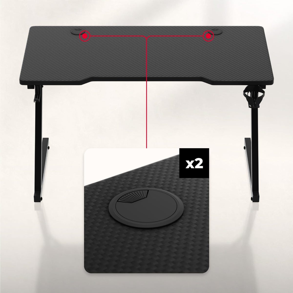 Huzaro Hero 2.5 Black 120 cm Gaming Desk